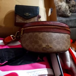 Coach fanny pack and wallet